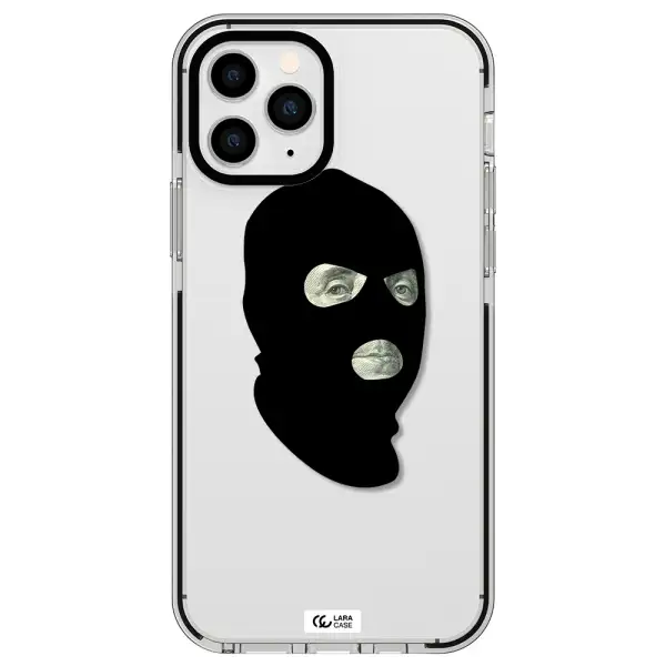 a person wearing a mask Apple iPhone 11 pro max impact black border Case
