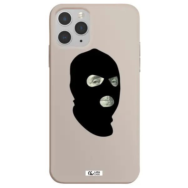 a person wearing a mask Apple iPhone 11 pro Silicone Stone Case