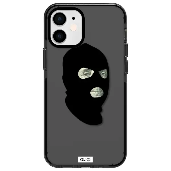 a person wearing a mask Apple iPhone 12 mini impact Smoke Black Case
