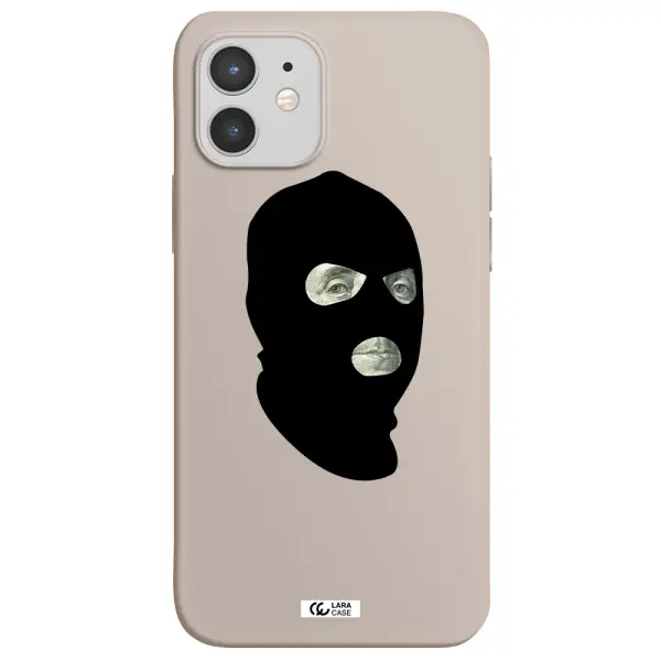 a person wearing a mask Apple iPhone 12 mini Silicone Stone Case