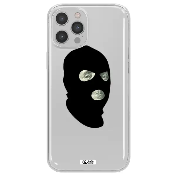 a person wearing a mask Apple iPhone 12 pro Clear TPU Case
