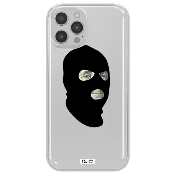 a person wearing a mask Apple iPhone 12 pro max Clear TPU Case