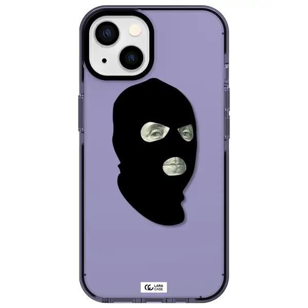 a person wearing a mask Apple iPhone 13 impact Lilac Case