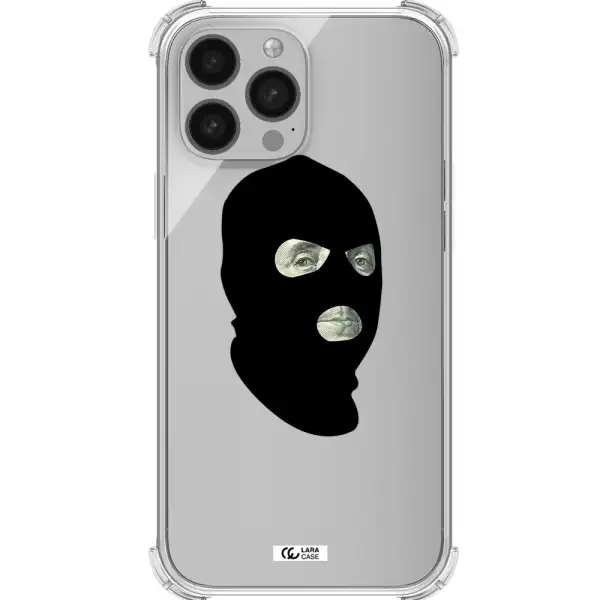 a person wearing a mask Apple iPhone 13 Pro Clear PC Case