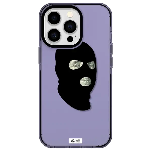 a person wearing a mask Apple iPhone 13 Pro impact Lilac Case