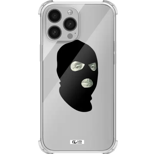 a person wearing a mask Apple iPhone 13 Pro Max Clear PC Case
