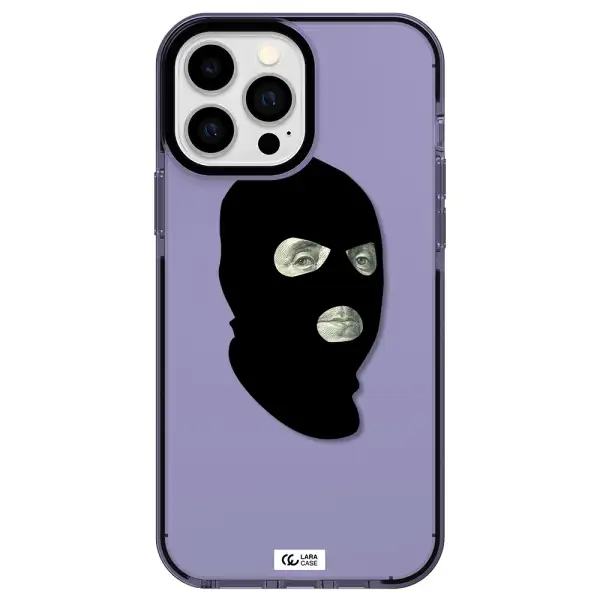 a person wearing a mask Apple iPhone 13 Pro Max impact Lilac Case