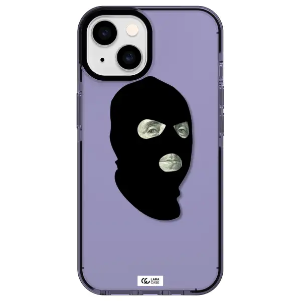 a person wearing a mask Apple iPhone 14 impact Lilac Case