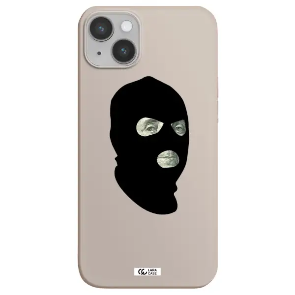 a person wearing a mask Apple iPhone 14 plus Silicone Stone Case
