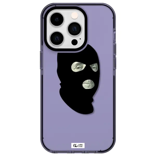 a person wearing a mask Apple iPhone 14 pro impact Lilac Case