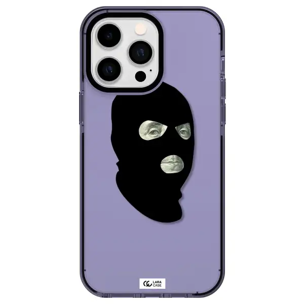 a person wearing a mask Apple iPhone 14 pro max impact Lilac Case
