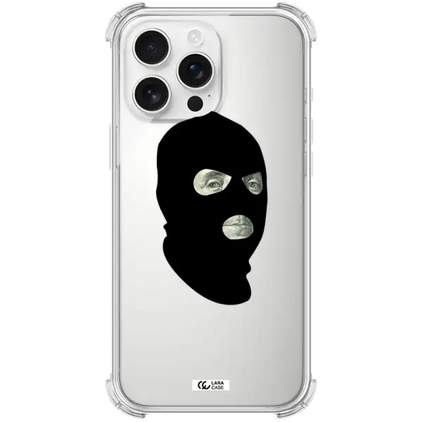 A Person Wearing A Mask Apple Iphone 16 Pro Max Clear Pc Case