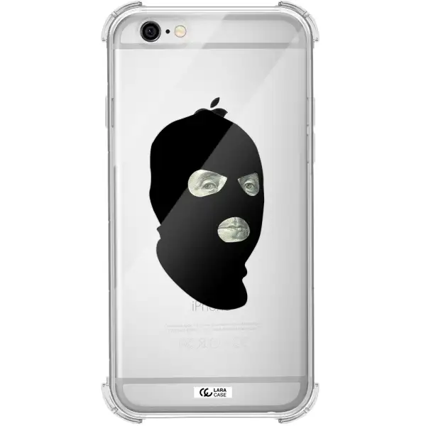 a person wearing a mask Apple iPhone 6 Clear PC Case
