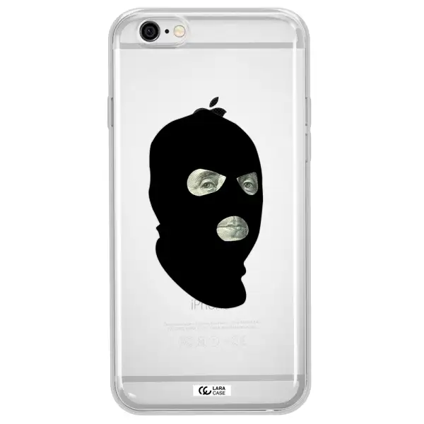 a person wearing a mask Apple iPhone 6 Clear TPU Case