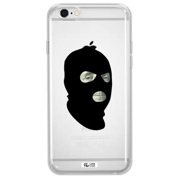 a person wearing a mask Apple iPhone 6 plus Clear TPU Case