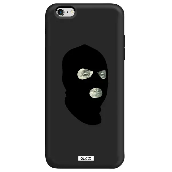 a person wearing a mask Apple iPhone 6 plus Silicone black Case