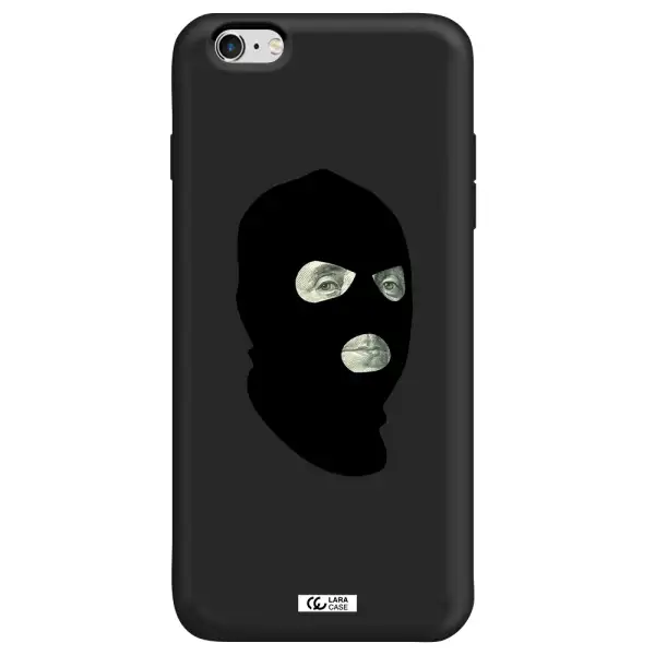 a person wearing a mask Apple iPhone 6 s plus Silicone black Case