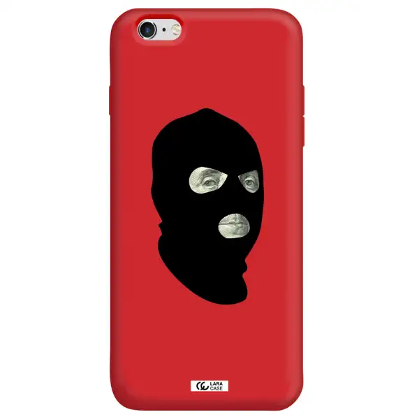 a person wearing a mask Apple iPhone 6 s plus Silicone Imperial Red Case