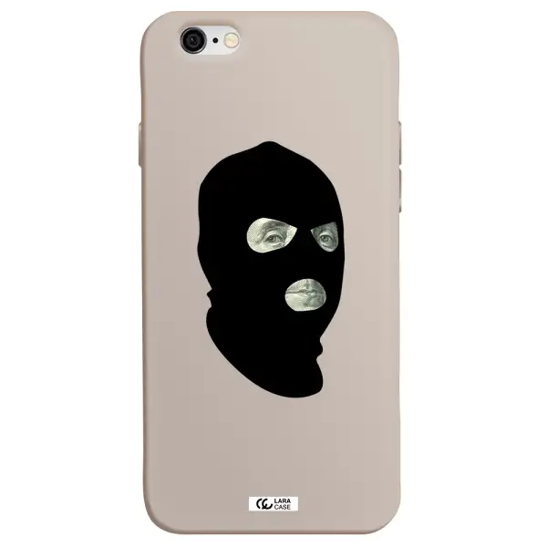 a person wearing a mask Apple iPhone 6 Silicone Stone Case