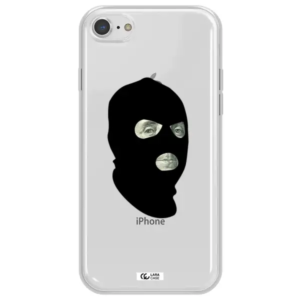 a person wearing a mask Apple iPhone 7 Clear TPU Case