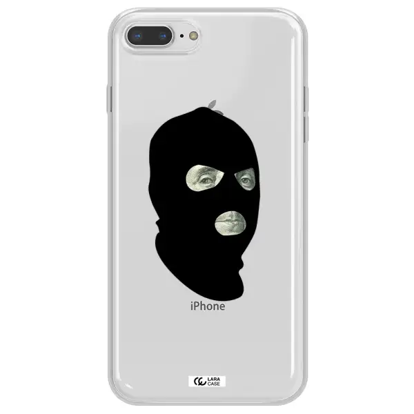 a person wearing a mask Apple iPhone 7 plus Clear TPU Case