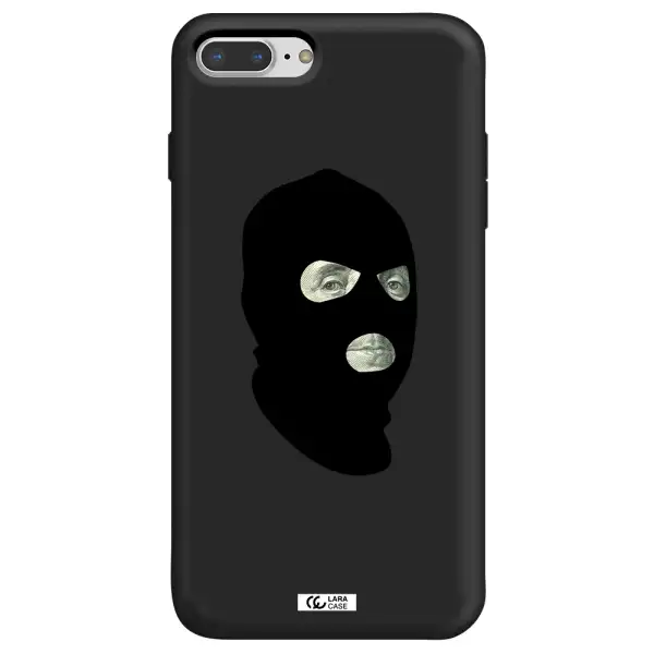 a person wearing a mask Apple iPhone 7 plus Silicone black Case