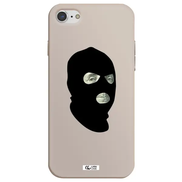 a person wearing a mask Apple iPhone 7 Silicone Stone Case