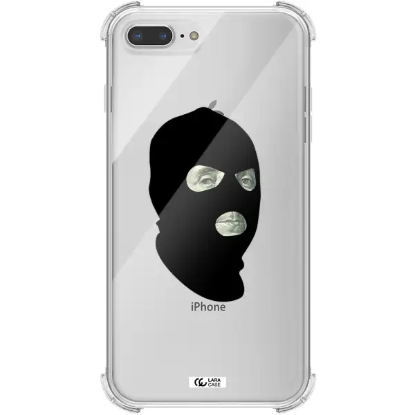 a person wearing a mask Apple iPhone 8 plus Clear PC Case