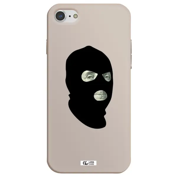 a person wearing a mask Apple iPhone 8 Silicone Stone Case