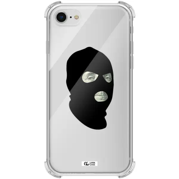 a person wearing a mask Apple iPhone se 2020 Clear PC Case