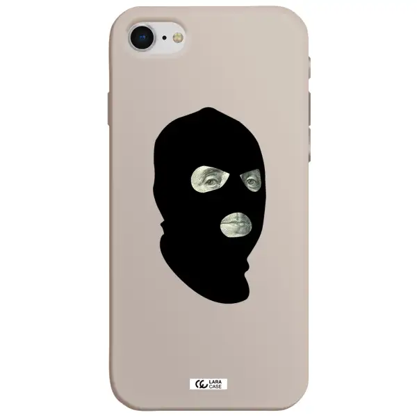 a person wearing a mask Apple iPhone se 2020 Silicone Stone Case