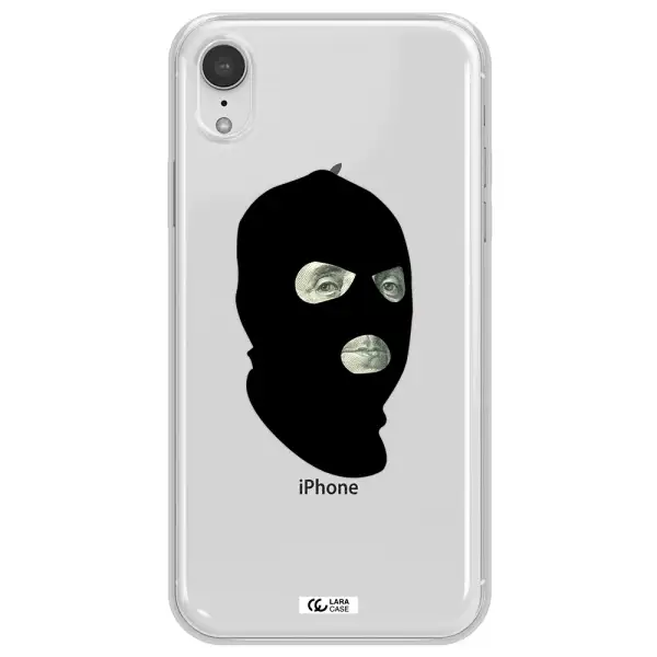 a person wearing a mask Apple iPhone XR Clear TPU Case