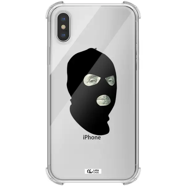 a person wearing a mask Apple iPhone XS max Clear PC Case