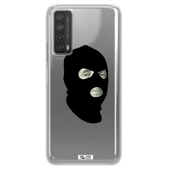 a person wearing a mask Huawei P Smart 2021 Clear TPU Case