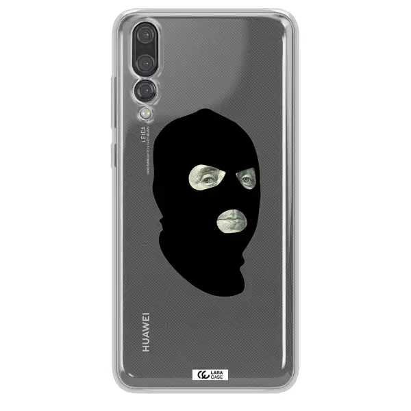a person wearing a mask Huawei P20 Pro Clear TPU Case