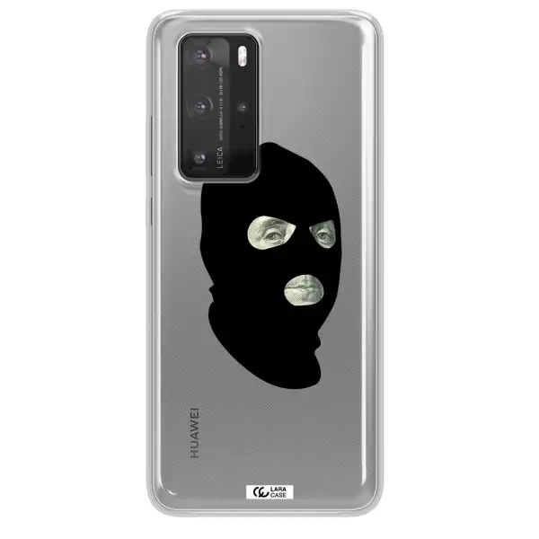 a person wearing a mask Huawei P40 Pro Clear TPU Case