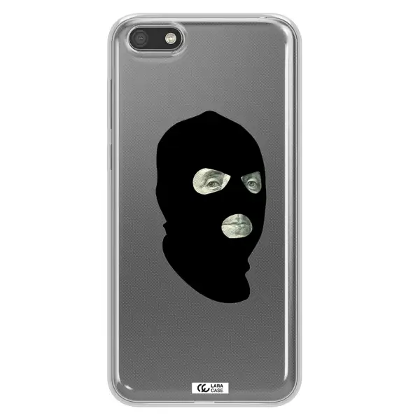 a person wearing a mask Huawei Y5 2018 Clear TPU Case