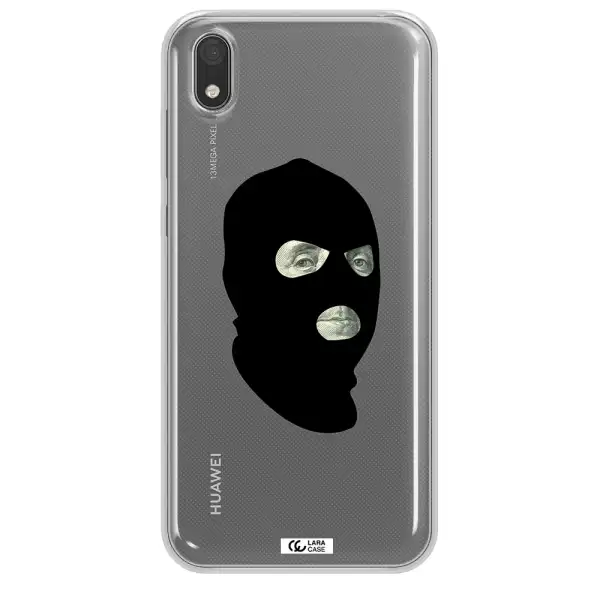 a person wearing a mask Huawei Y5 2019 Clear TPU Case