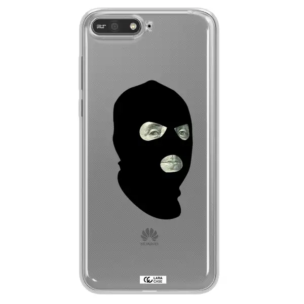 a person wearing a mask Huawei Y6 2018 Clear TPU Case