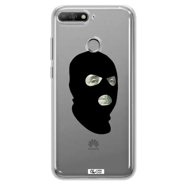 a person wearing a mask Huawei Y6 Prime 2018 Clear TPU Case