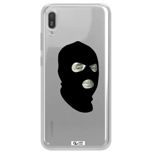 a person wearing a mask Huawei Y6 Pro 2019 Clear TPU Case