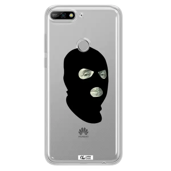 a person wearing a mask Huawei Y7 2018 Clear TPU Case