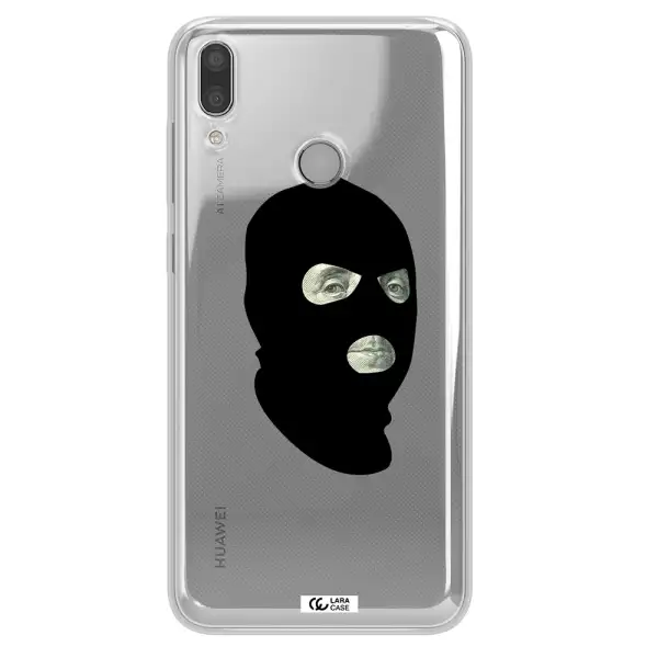 a person wearing a mask Huawei Y9 2019 Clear TPU Case