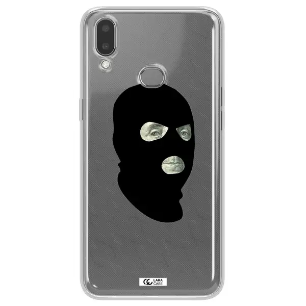 a person wearing a mask Samsung A10S Clear TPU Case