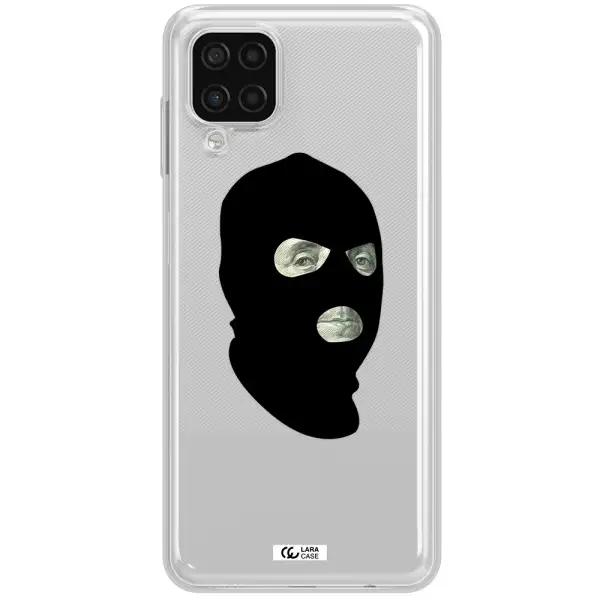 a person wearing a mask Samsung A12 4g Clear TPU Case