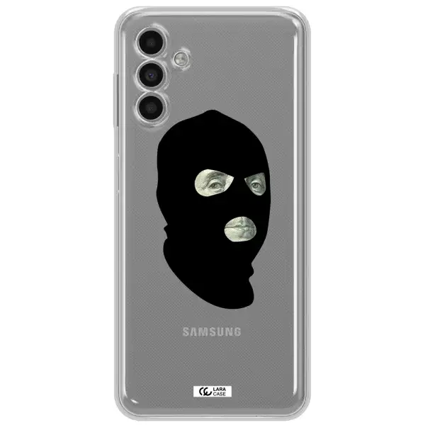 A Person Wearing A Mask Samsung A13 5G Clear Tpu Case