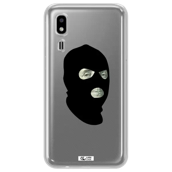 a person wearing a mask Samsung A2 Core Clear TPU Case