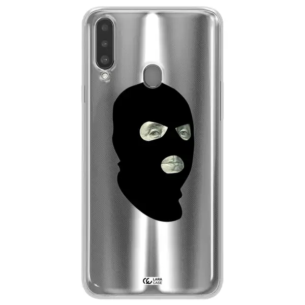 a person wearing a mask Samsung A20S Clear TPU Case