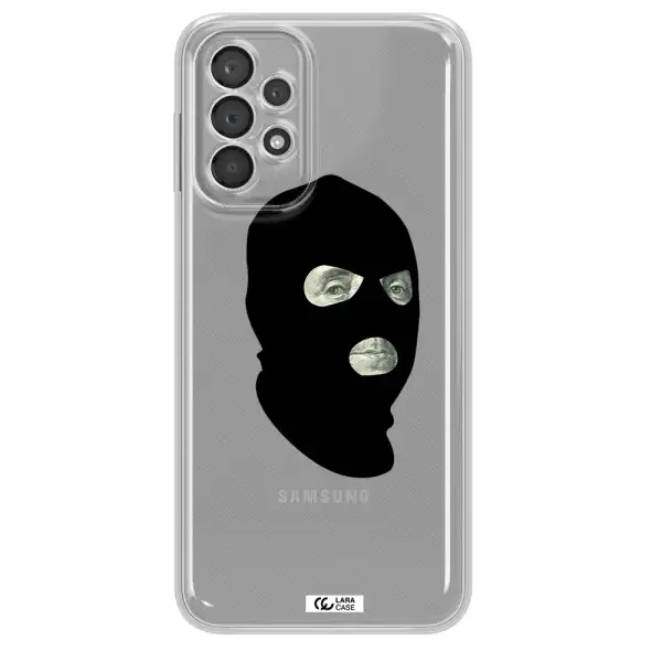 A Person Wearing A Mask Samsung A23 5G Clear Tpu Case