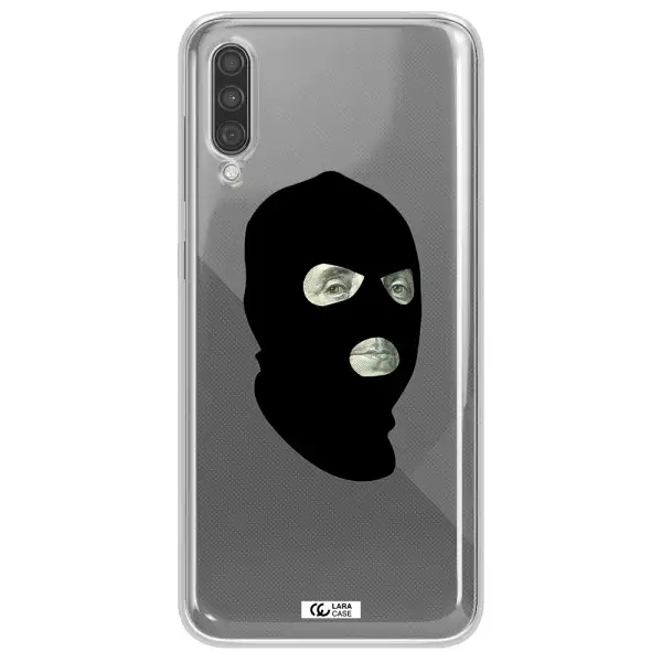 a person wearing a mask Samsung A30S Clear TPU Case